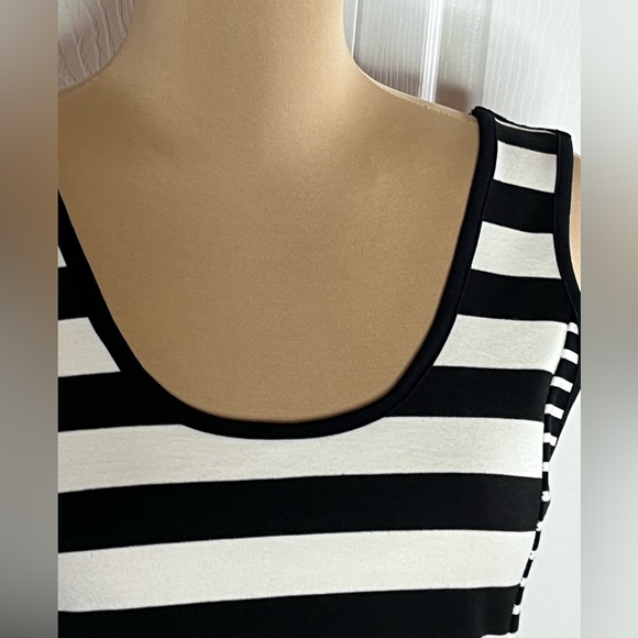 Sanctuary Black and White Striped Midi Dress - Picture 6 of 11
